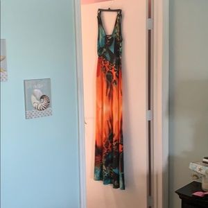Beautiful multi colored maxi dress